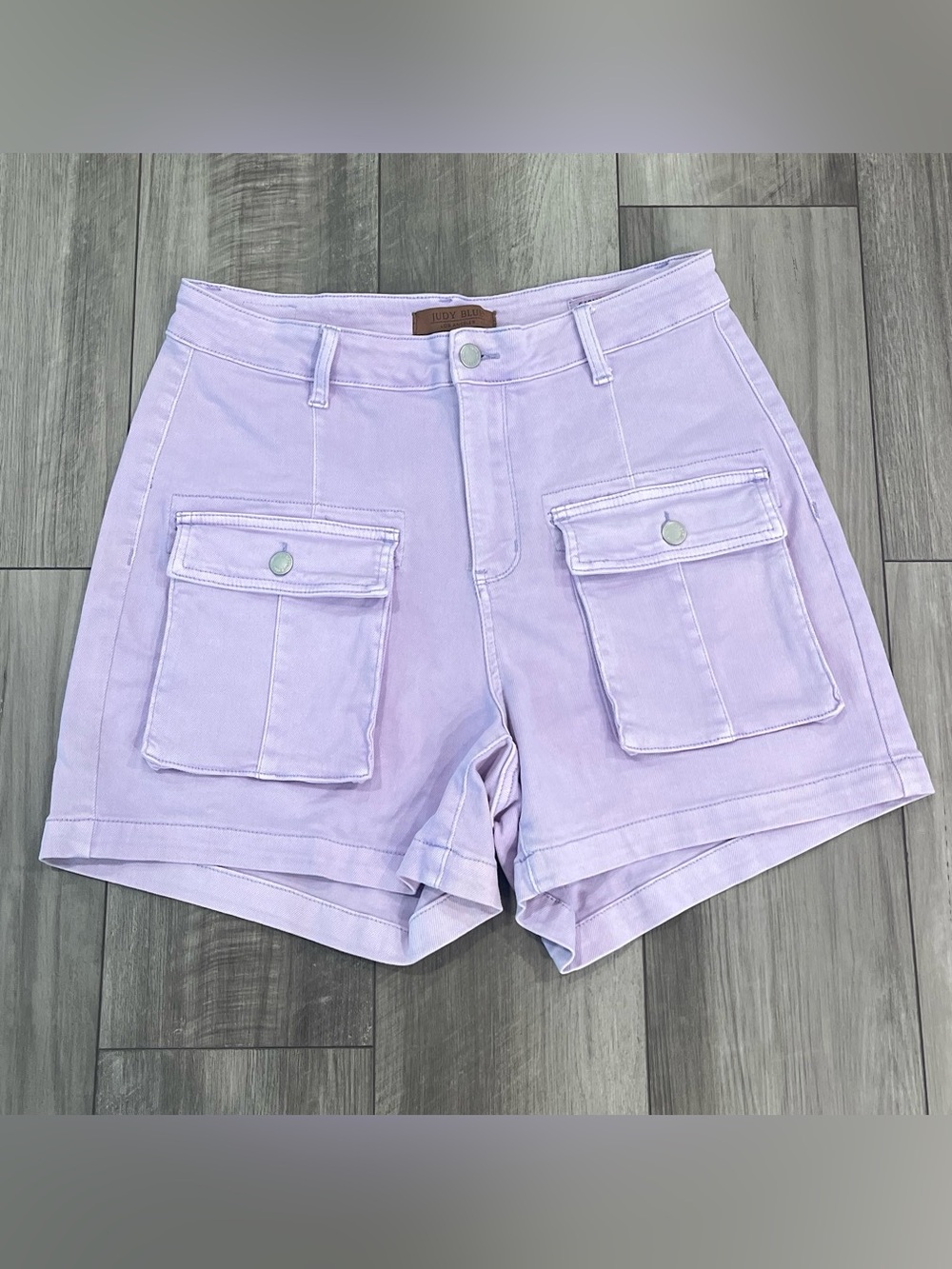 Judy Blue Lavender Cargo Pocket Shorts